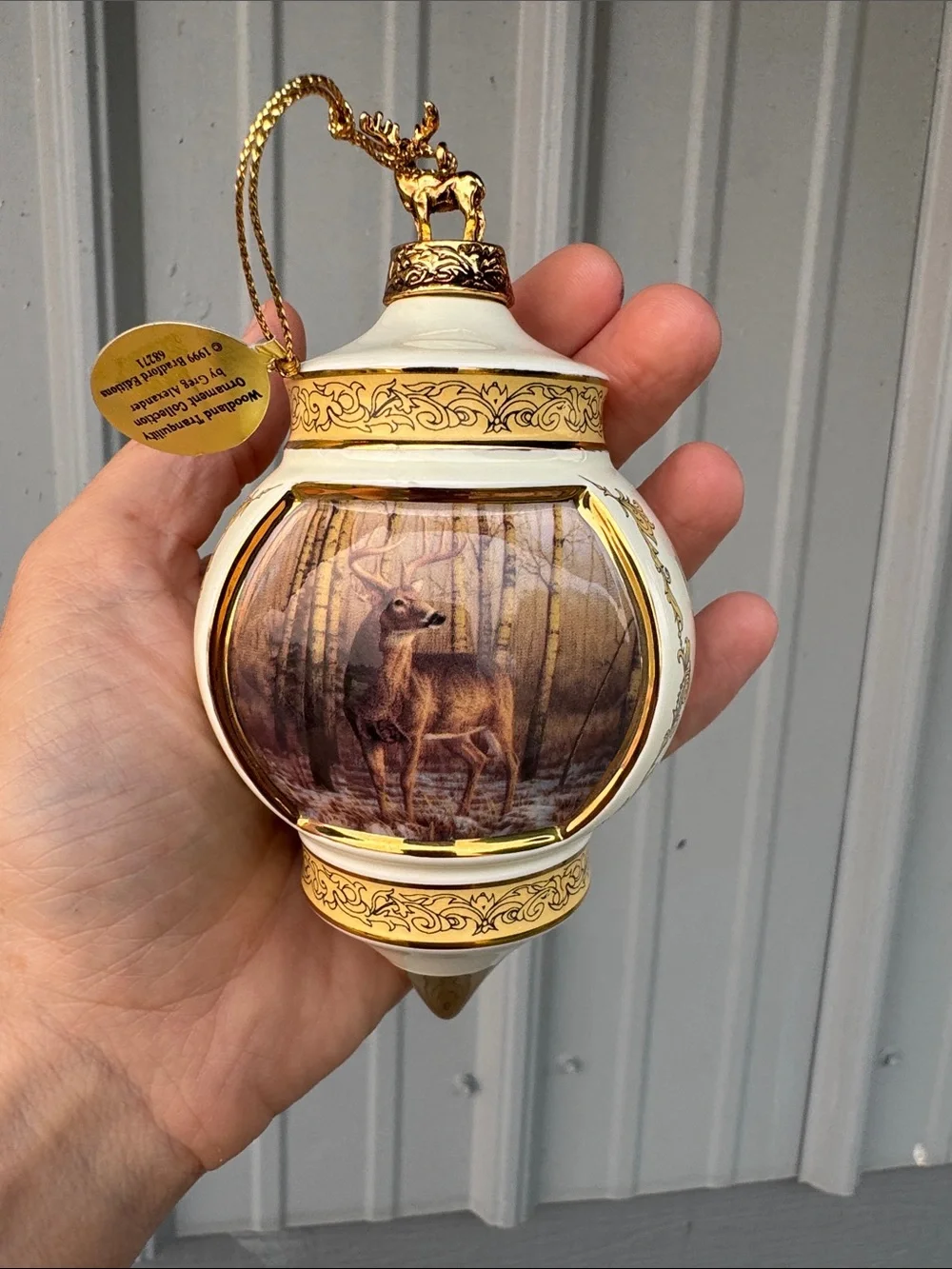 Bradford Editions Northwoods Majesty Deer Christmas Ornament Greg Alexander